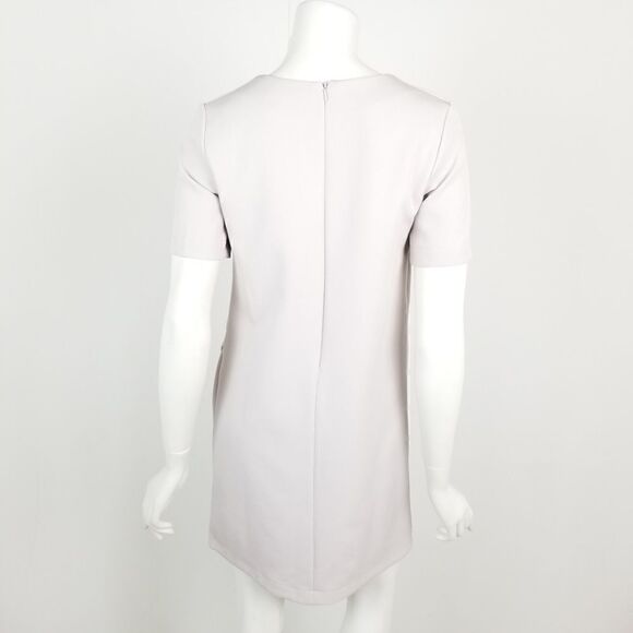 ASOS Light Gray Short Sleeve Shift Dress Size 4 - Picture 6 of 6
